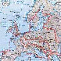 Route durch Europa